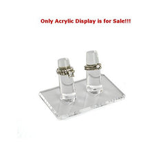 Clear Acrylic Double Ring Display 3.75"W x 2.25"D