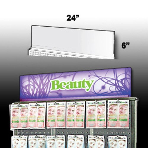 Acrylic Clear Header Sign Holder 24 W x 6 H Inches