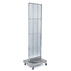 Freemoving Pegboard Floor Stand in Clear 16 W x 60 H Inches