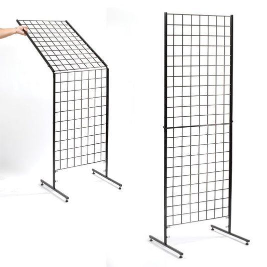 Folding Grid Display in White 24 W x 20 D x 69 H Inches with Nylon Bag