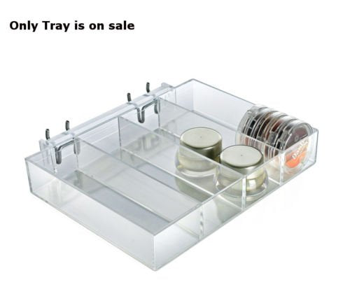 Four Compartment Countertop Tray 9.375 W x 7.5 D x 1.5 H Inches - Lot of 2