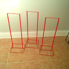 Double Round Strip Potato Chip Display Racks in Red