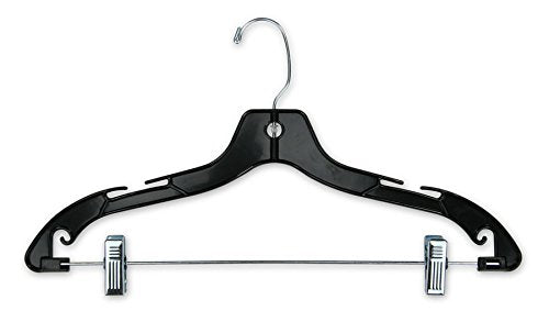 Suit Hangers in Black Plastic 17 Inches - Pack of 100