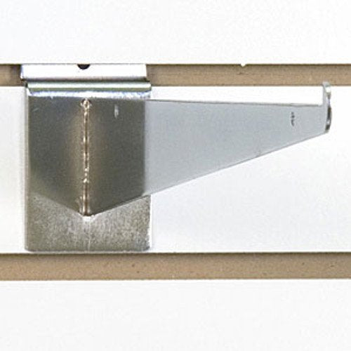 Slatwall Shelf Bracket in Chrome 14 Inches