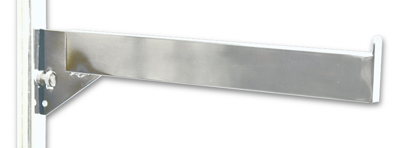 Straight Arm Rectangular Faceout in Chrome 12 Inches L - Pack of 10