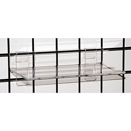Acrylic Grid Shelf 12 W x 6 D x 0.25 Thick Inches in Clear - Count of 4