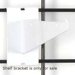 Gridwall Shelf Brackets in White 6 Inches Long - Box of 10