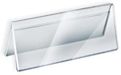 Double Side Nameplates in Clear 8.5 W x 3 H Inches - Case of 10