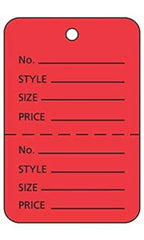 Unstrung Coupon Price Tags in Red 1.75 W x 2 H Inches - Case of 1000