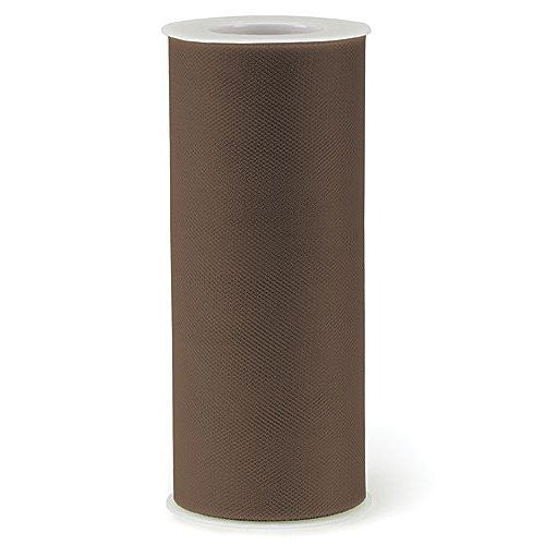 Tulle Fabric in Chocolate Brown Finish 6 W x 25 Yds Per Roll - Pack of 10