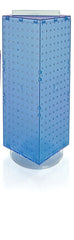 4 Sided Pegboard Counter Display in Blue 8 W x 20 H Inches with Revolving Base