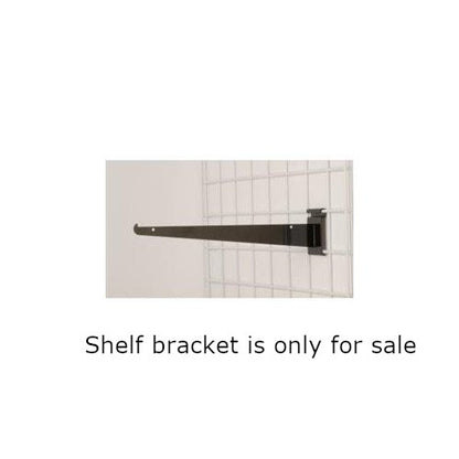 Metal Shelf Brackets in Black 14 Inches Long for Wire Grid - Count of 8