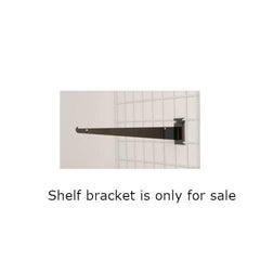 Metal Shelf Brackets in Black 14 Inches Long for Wire Grid - Count of 8