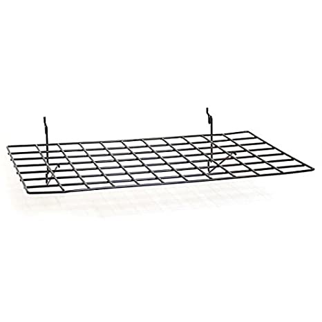 Flat Wire Shelf in Black 23.5 W x 14 D Inches - Lot of 5