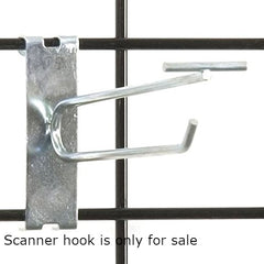 Gridwall Scanner Hooks in Zinc 6 Inches Long  - Count of 100