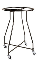 Round Clothing Display Rack in Dark Gray 48 H x 36 D Inches with Casters