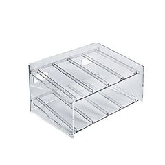 2 Tier Cosmetic Display Tray in Clear 12 W x 6.25 H x 8 D Inches