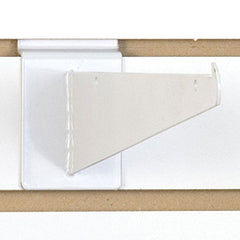 Heavy Duty Slatwall Shelf Bracket in White 10 Inches Long - Set of 10