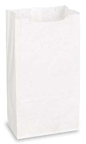 White Grocery Paper Bags 6 x 3.63 x 11.63 Inches - Lot of 1000