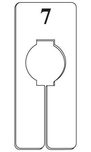 Rectangular Shape 7 Size Dividers in White 5 L x 2 W Inches - Count of 10