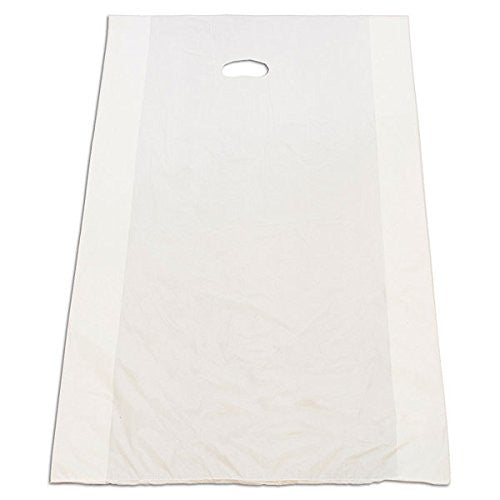 White Plastic Bag 24 X 6 X 36 Inches with Die Cut Handles - Count of 300