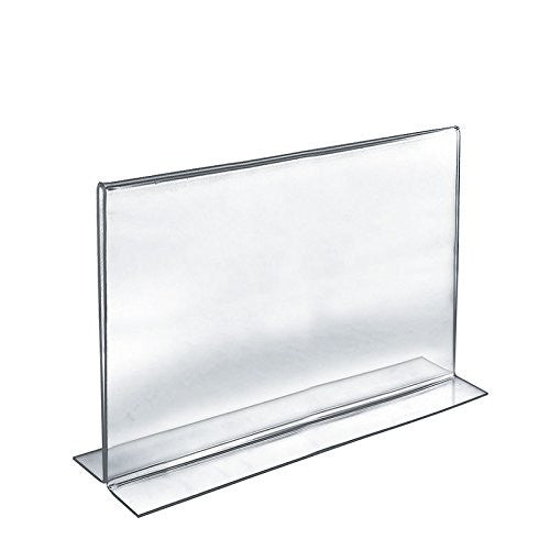 Double Sided Sign Holders in Clear 14 W x 11 H Inches - Lot of 10