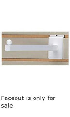 Slatwall Square Faceouts in White 12 Inches Long - Count of 10