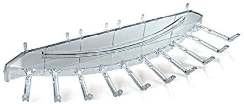 Lexan Acrylic Necklace Bar 16 W X 6.25 D with 10 Hooks - Pack of 4