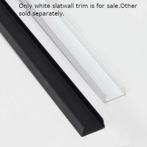 Slatwall Side Edge Trim in White 4 Feet Long