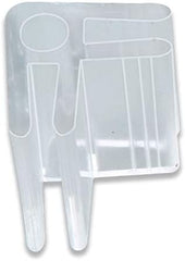 2 Way Glass Cube Lexan Clips in Clear - Count of 10