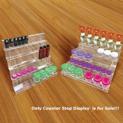 5 Tier Counter Step Display in Clear 14.75 W x 13.75 D x 8 H Inches