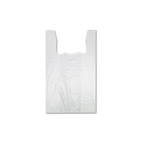Plastic T-Shirt Bags in White 18 X 8 X 30 Inches - Box of 500
