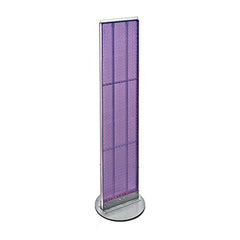 2 Side Revolving Pegboard Display in Purple 13.5 W X 60 H Inches