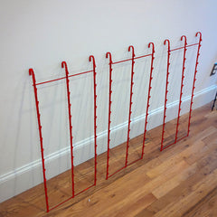 Hanging Display Rack in Red with 3 Strips and 39 Clips - Pack of 2