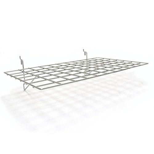 Rectangular Flat Wire Shelves in Chrome 23.5 W x 14 D Inches - Case of 8