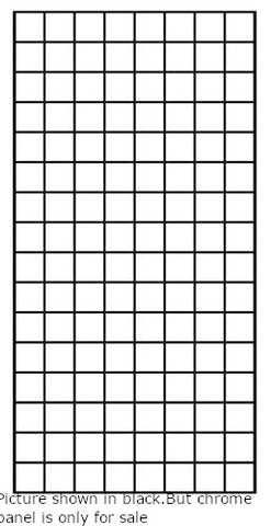 Double Wire Grid Panels in Chrome 24 x 96 Inches - Case of 4