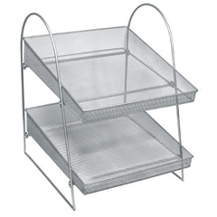 Two Tier Countertop Mesh Basket Display - 15.5 W x 15 D x 18 H Inches