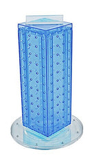 4 Side Pegboard Counter Display in Blue 4 W x 4 D x 12 H Inches