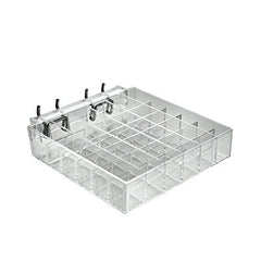 36 Compartment Lipstick Trays in Clear 6 W x 6 D x 1.25 H Inches - Lot of 2