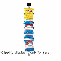 Hanging Clipping Display in Black with Scan Label Plate - Lot of 10