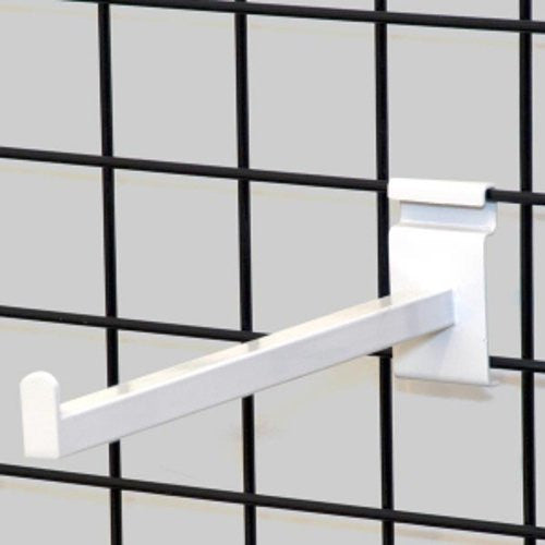 Square Tubing Faceout in White 12 Inches Long for Gridwall - Box of 10