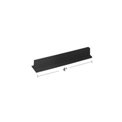 Plastic T-Sign Holder in Black 0.75 W X 0.75 H X 4 L Inches - Pack of 10