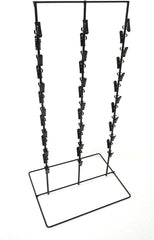 Triple Round Strip Display in Black 22 H X 14.5 X W X 9.5 D Inches with 39 Clips