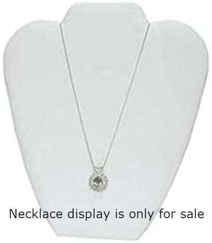 Leather Necklace Display Easel in White 7.125 W X 8.375 H Inches - Lot of 10