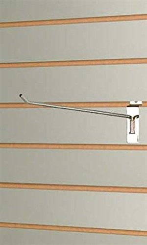 Peg Hook in Chrome 10 L Inches for Slatwall - Count of 50