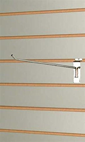 Peg Hook in Chrome 10 L Inches for Slatwall - Count of 50