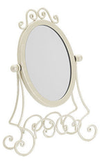 Boutique Countertop Mirror in Ivory Finish 11½ H Inches