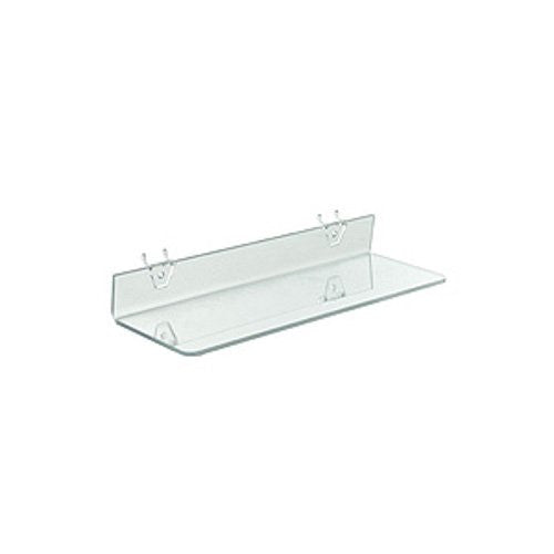 Acrylic Clear Shelf 16 W X 4 D Inches for Pegboard and Slatwall - Count of 4