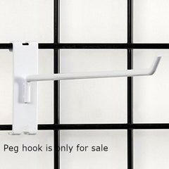 Gridwall Peghooks in White 12 Inches Long - Pack of 50
