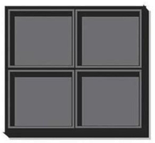 Plastic Tray Inserts in Black 7 L x 6.75 L Inches with 4 Compartment - Lot of 10